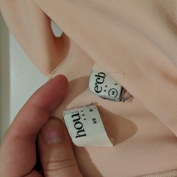 House of CB Blush Pink Midi Dress with Tie Straps - Picture 5 of 6